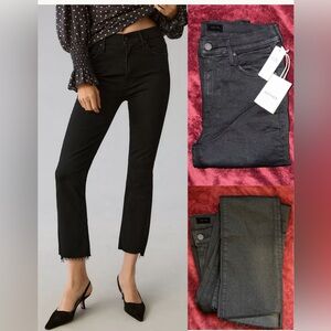 NWT MOTHER The Insider Mid-Rise Crop Step Fray Jeans Size 28 Color: NOT GUILTY